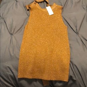 Gold sweater tank